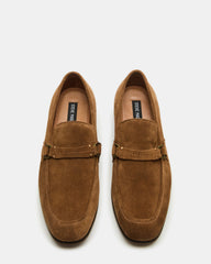 HEROLF Tobacco Suede Square-Toe Slip-On Men's Loafer | Steve Madden outlet