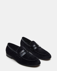 YARDLY Black Velvet Slip-On Men's Dress Loafer | Steve Madden on Sale