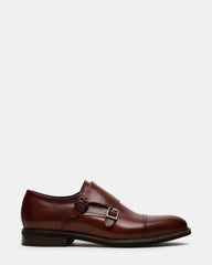 HARAN Tan Leather Men's Buckle Strap Dress Shoe | Steve Madden outlet