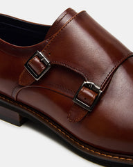 HARAN Tan Leather Men's Buckle Strap Dress Shoe | Steve Madden outlet