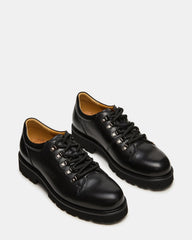 TURBO Black Leather Lace-Up Dress Shoe | Steve Madden online