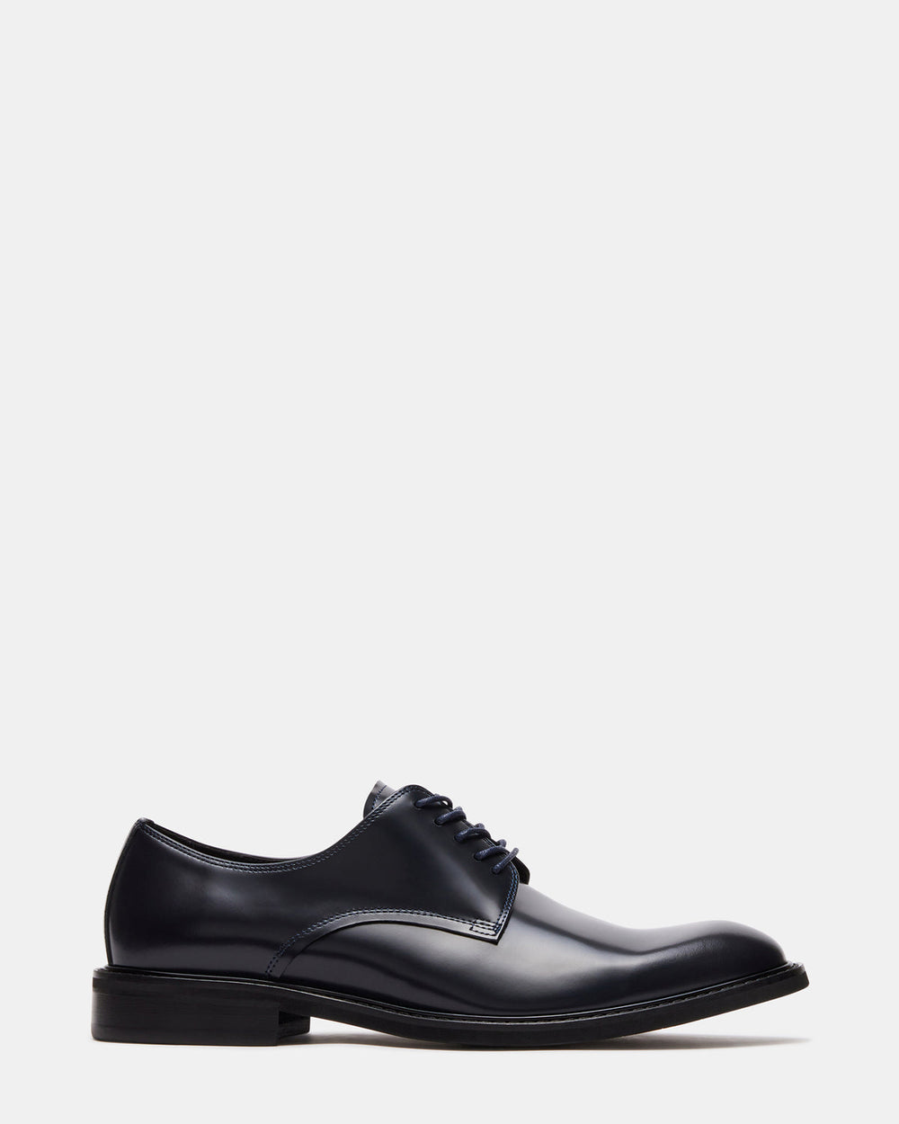 HADAR Navy Box Leather Lace-Up Oxford Dress Shoe | Men's Dress Shoes | Steve Madden Sale
