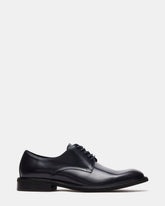 HADAR Navy Box Leather Lace-Up Oxford Dress Shoe | Men's Dress Shoes | Steve Madden Sale