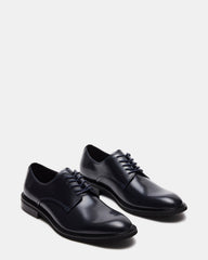 HADAR Navy Box Leather Lace-Up Oxford Dress Shoe | Men's Dress Shoes | Steve Madden Sale