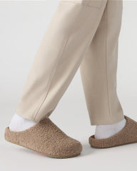 WENDELIN Taupe Faux Shearling Footbed Slip-On Men's Casual Clog | Steve Madden on Sale