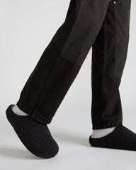 WENDELIN Black Faux Shearling Footbed Slip-On Men's Casual Clog | Steve Madden discount
