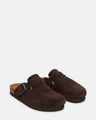 WILDERR Chocolate Brown Suede Slip-On Men's Casual Clog | Steve Madden online