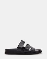 MAIVEN Black Leather Men's Fisherman Sandal | Steve Madden for Sale