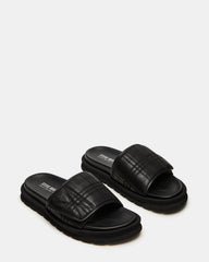 REESE Black Slide Footbed Rounded-Toe Men's Sandal | Steve Madden online
