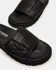REESE Black Slide Footbed Rounded-Toe Men's Sandal | Steve Madden online