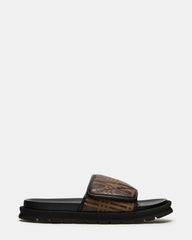 REESE Brown Slide Footbed Rounded-Toe Men's Sandal | Steve Madden near me