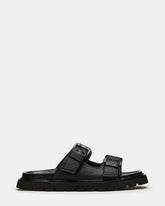 LUXOR Black Slide Footbed Men's Sandal | Steve Madden discount