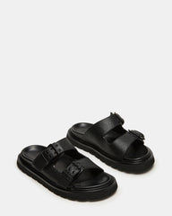 LUXOR Black Slide Footbed Men's Sandal | Steve Madden discount