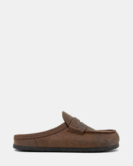 WYATT Brown Leather Slip-On Clog Men's Casual | Steve Madden outlet