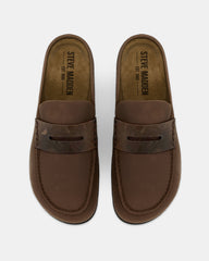 WYATT Brown Leather Slip-On Clog Men's Casual | Steve Madden outlet
