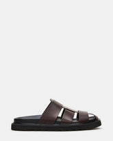 BLAZET Brown Leather Footbed Fisherman Men's Sandal | Steve Madden near me
