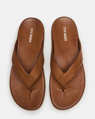 EMMETT Tan Leather Men's Thong Sandal | Steve Madden discount