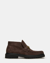 DEPUTY Chocolate Brown Suede Horsebit Moc Toe Men's Casual Ankle Boot | Steve Madden near me