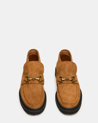 DEPUTY Chestnut Suede Horsebit Moc Toe Men's Casual Ankle Boot | Steve Madden US