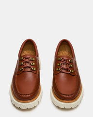 VICTOR Cognac Leather Slip-On Men's Casual Boat Shoe | Steve Madden near me