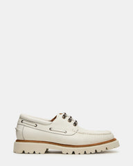 VICTOR White Leather Slip-On Men's Casual Boat Shoe | Steve Madden online