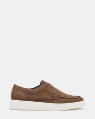 FRANKK Cognac Suede Lace-Up Men's Casual Shoe | Steve Madden online
