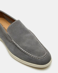 LINUX Grey Suede Slip-On Men's Casual | Steve Madden on Sale