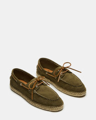 PANCHO Olive Suede Slip-On Espadrille Boat Shoe Men's Casual | Steve Madden online