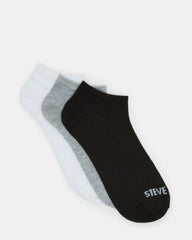 BASIC LOW CUT SOCKS BLACK/WHITE | Men's Multi Pack Low-Cut Socks | Steve Madden outlet