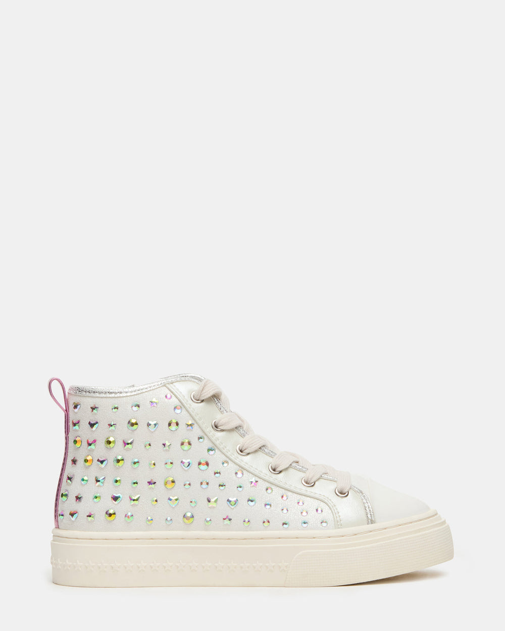Kids' LAURISA White Multi High-Top Lace-Up Girls' Sneaker | Steve Madden online