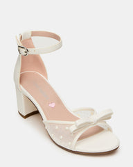 Kids' ADIA White Mesh Block Heel Girls' Heel | Steve Madden for Sale
