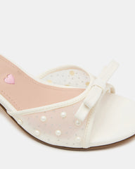 Kids' ADIA White Mesh Block Heel Girls' Heel | Steve Madden for Sale