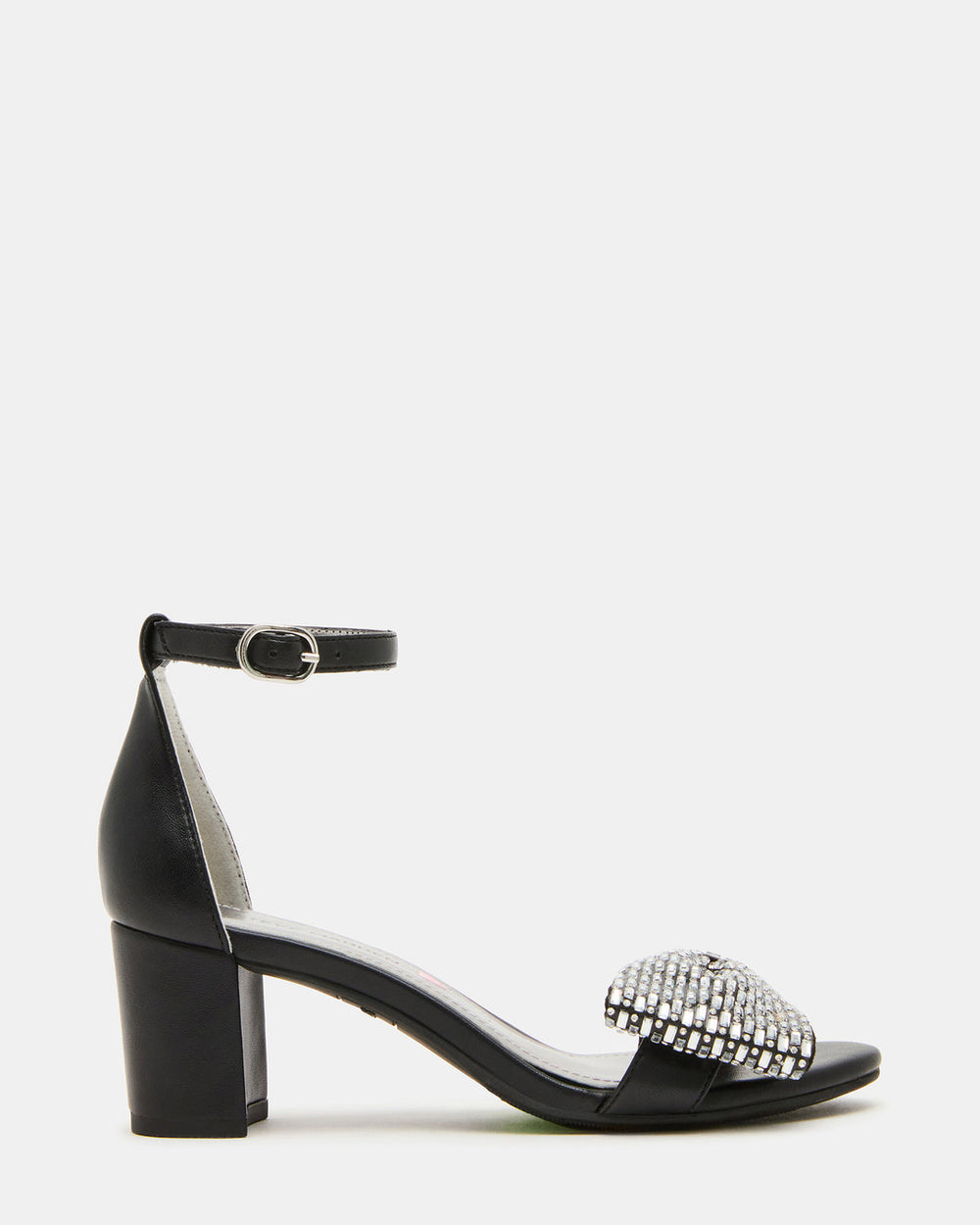 Kids' ABIGAL Black Rhinestone Embellised Block Heel Girls' Heel | Steve Madden on Sale
