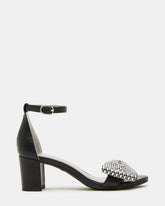 Kids' ABIGAL Black Rhinestone Embellised Block Heel Girls' Heel | Steve Madden on Sale