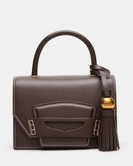PREPPY Bag Brown Structured Top-Handle Penny Loafer Crossbody Handbag | Steve Madden near me