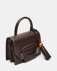 PREPPY Bag Brown Structured Top-Handle Penny Loafer Crossbody Handbag | Steve Madden near me