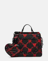 EVELYN Bag Drippy Hearts Black/Red Top Handle Crossbody Bag | Steve Madden for Sale