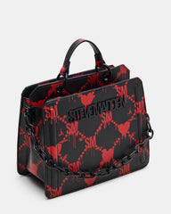 EVELYN Bag Drippy Hearts Black/Red Top Handle Crossbody Bag | Steve Madden for Sale