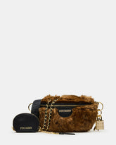 WYLDER Bag Brown Faux Fur Crossbody Women's Belt Handbag | Steve Madden on Sale