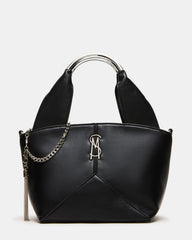 VIV Bag Black/Silver Top-Handle Hardware Embellished Handbag | Steve Madden discount