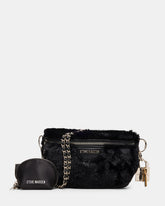 WYLDER Bag Black Faux Fur Crossbody Women's Belt Handbag | Steve Madden outlet