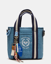 COLLEGE Bag Denim Top-Handle Crossbody Tote Handbag | Steve Madden Sale