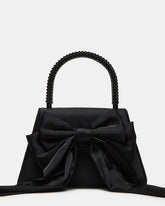 COSETTE Bag Black Satin Beaded Top-Handle Mini Handbag | Steve Madden on Sale