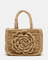 LUVLY Bag Natural Mini Top-Handle Flower Decal Crochet Crossbody Handbag | Steve Madden outlet