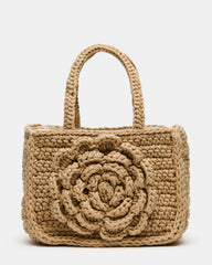 LUVLY Bag Natural Mini Top-Handle Flower Decal Crochet Crossbody Handbag | Steve Madden outlet