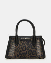 PEACHY Leopard Women's Mini Top-Handle Mesh Handbag | Steve Madden for Sale