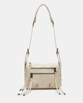 RIGBY Taupe Women's Fringe Studded Crossbody Handbag | Steve Madden for Sale