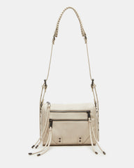 RIGBY Taupe Women's Fringe Studded Crossbody Handbag | Steve Madden for Sale