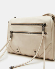 RIGBY Taupe Women's Fringe Studded Crossbody Handbag | Steve Madden for Sale