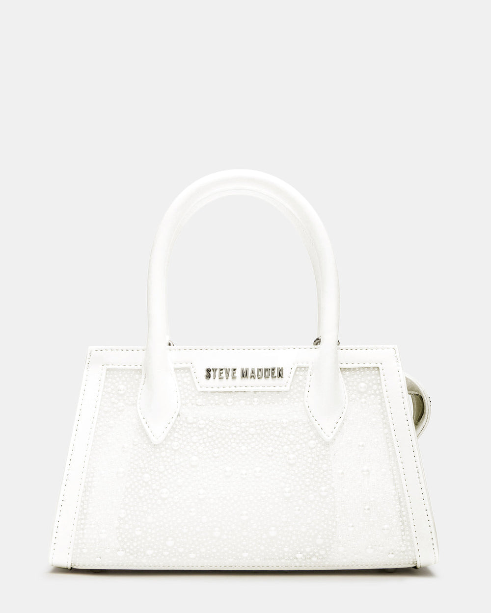 PEACH White Multi Women's Mini Top-Handle Mesh Handbag | Steve Madden discount